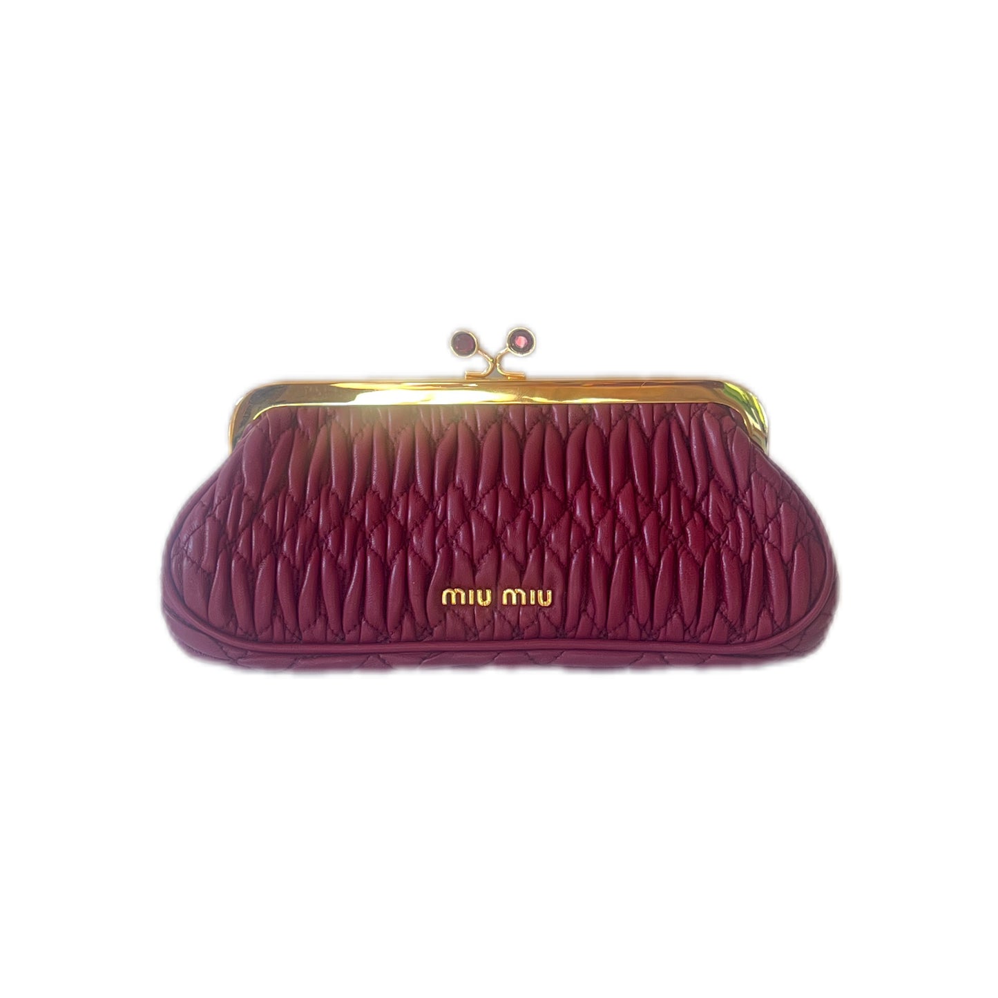 Miu miu matelasse clutch